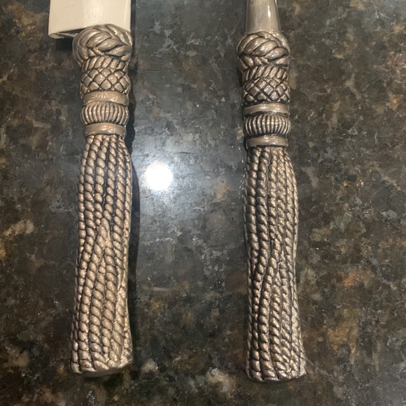 Vintage Silea Silver Carving Knife and Meat Fork Set - Picture 8 of 10